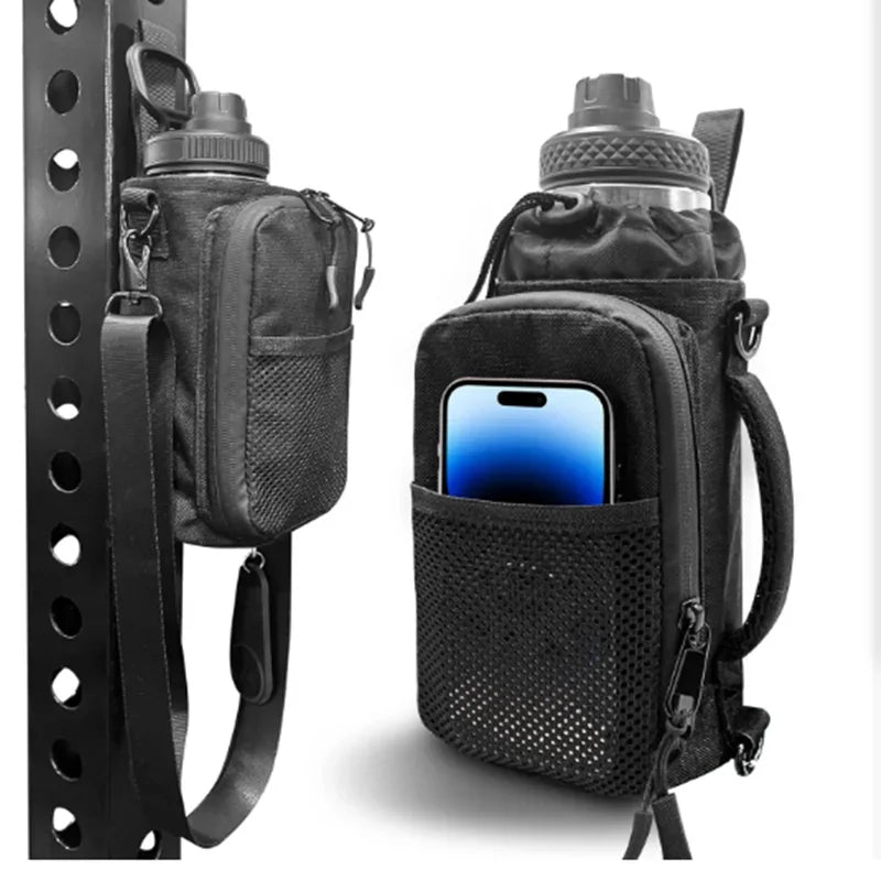 A magnetic fitness bag for both men and women, featuring a adjustable shoulder strap, a magnetic bag for holding office water bo