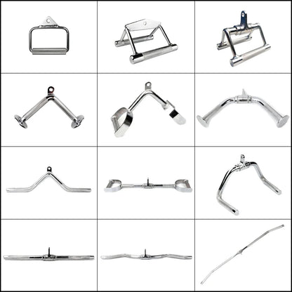 Gym Home Equipment Accessories Lat Pull Down Bar，Chrome-plated Surface Anti-rust High Load-bearing Fitness Tricep Rope Training